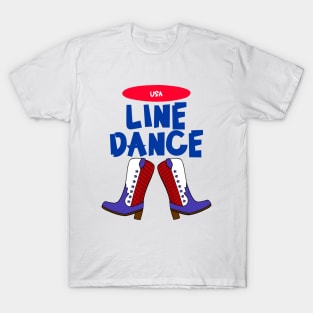 Country And Western,  Line Dancing Cowboy Boots T-Shirt